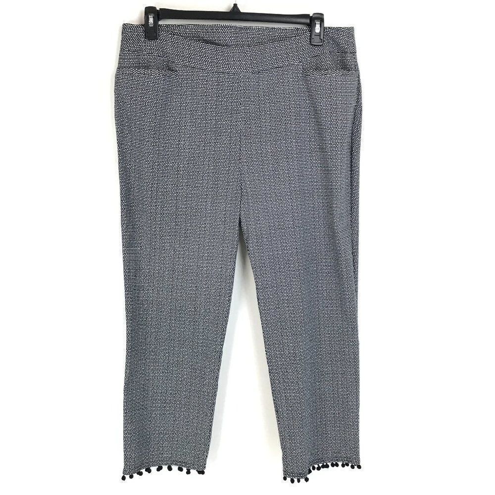 Chico's So Slimming Brigitte Pom-Pom Crops Women's Plus Size 16 Pockets Stretch